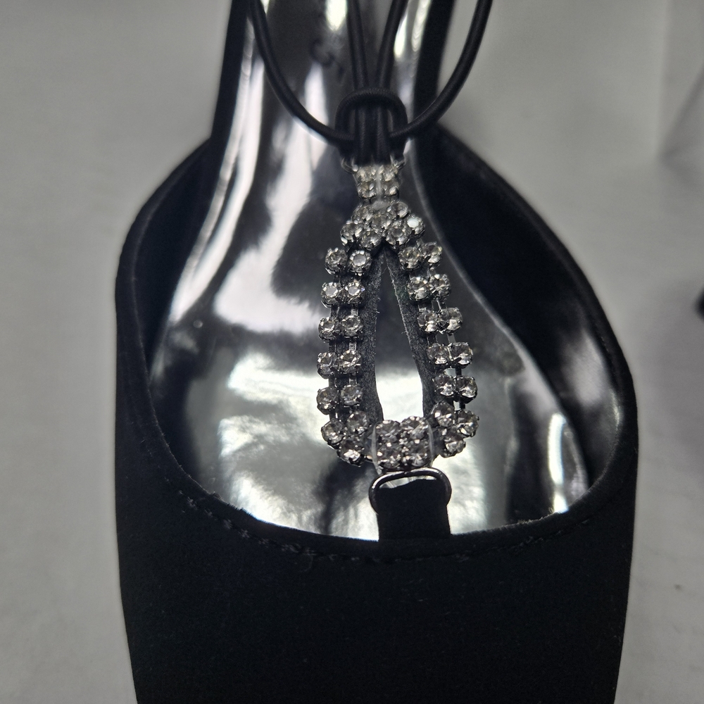 Easy Street Alive 5 Moonlight Heels Rhinestone Accents Women's Size 7 Extra Wide - Picture 9 of 14